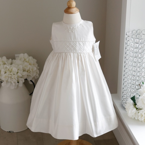 Strasburg Dress Ivory Silk Size 24 Months Flower Girl Special Occasion NWT - Picture 1 of 5